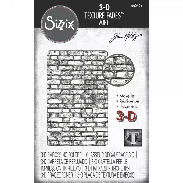 Mini Brickwork 3D Embossing Folder from Tim Holtz by Sizzix