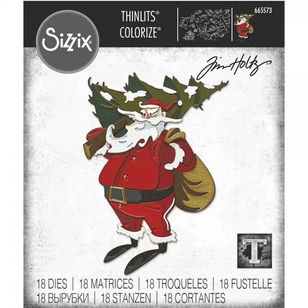 Woodland Santa Colorize Thinlits Dies by Tim Holtz from Sizzix