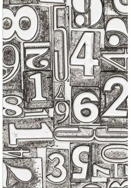 Numbered 3D Embossing Folder from Tim Holtz by Sizzix