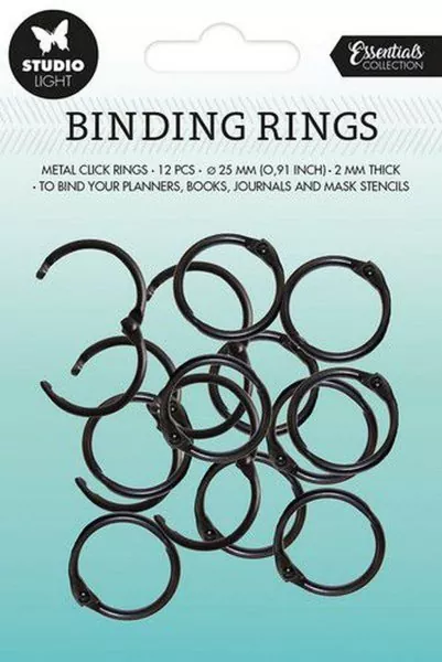 buchringe Click Rings Nr.01 Studio Light 25 mm black