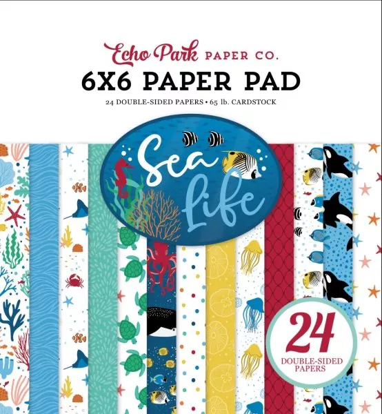 echo park Sea Life 6x6 inch paper pad