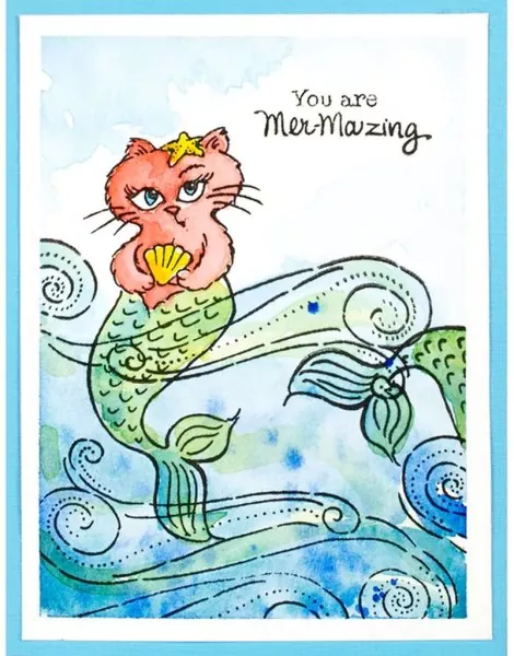Mermaid Pals stampendous clear stamps 2