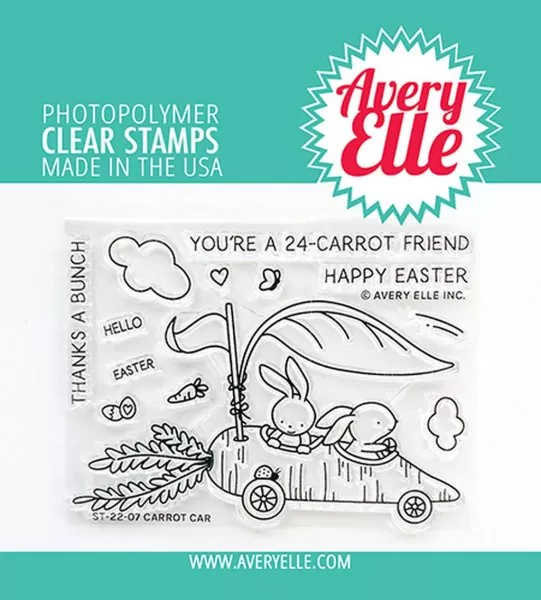 Carrot Car avery elle clear stamps