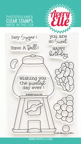 Have A Ball avery elle clear stamps