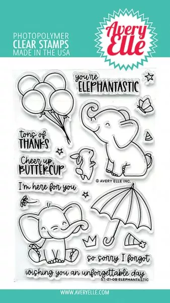 Elephantastic avery elle clear stamps