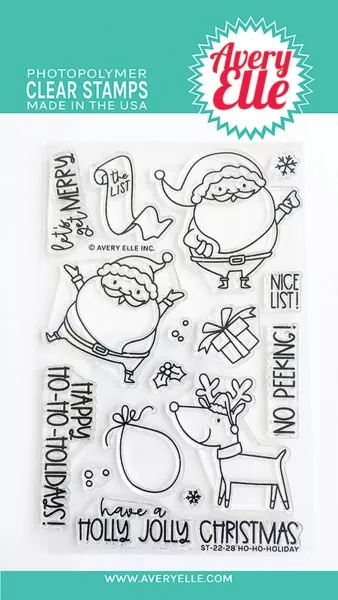 Ho-Ho-Holiday avery elle clear stamps