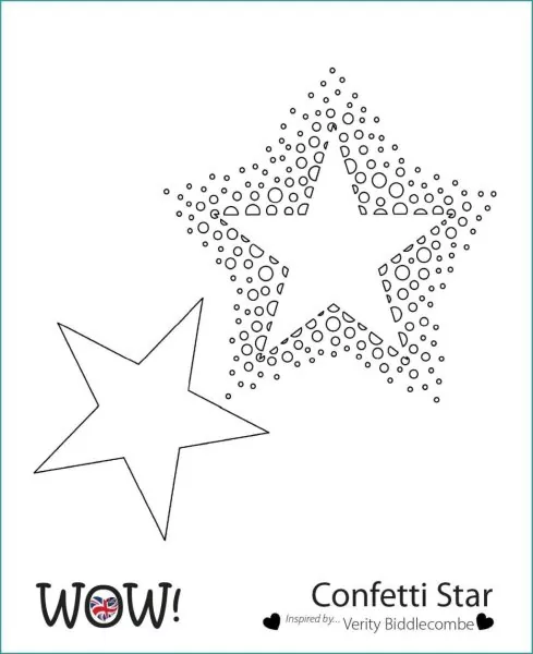 WOW Confetti Star stencil by Verity Biddlecombe