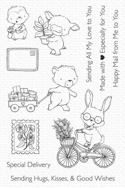 Happy Mail Clear Stamps My Favorite Things Stacey Yakula