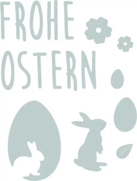 Frohe Ostern Thinlits Dies from Sizzix 1