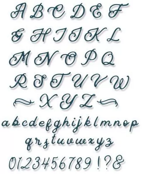 Scripted Alphabet Thinlits Dies from Jennifer Ogborn Sizzix