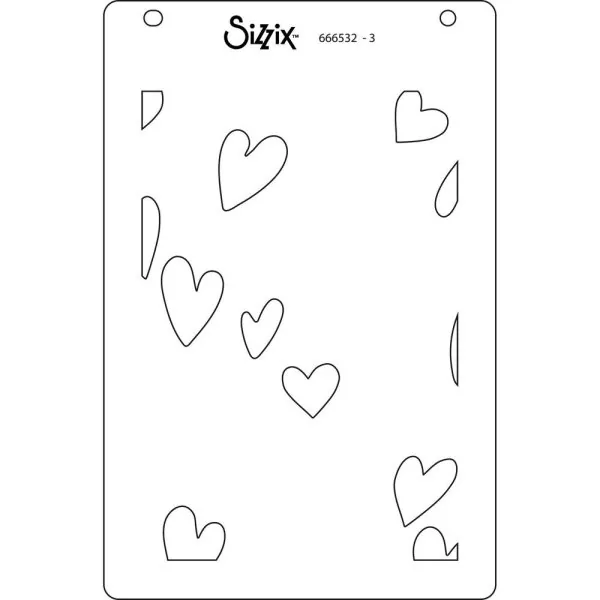 Making Hearts Layered Stencils Sizzix 3