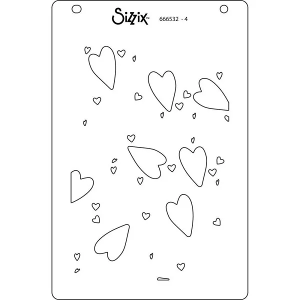 Making Hearts Layered Stencils Sizzix 4