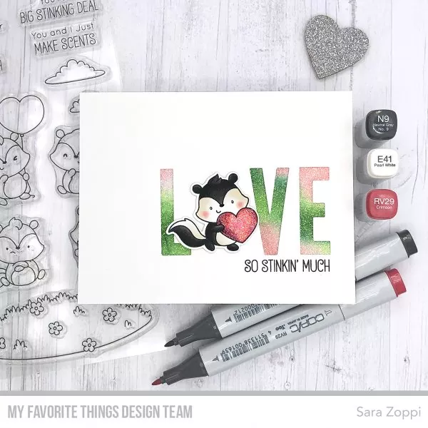 Scent-sational Skunks Clear Stamps My Favorite Things Project 1