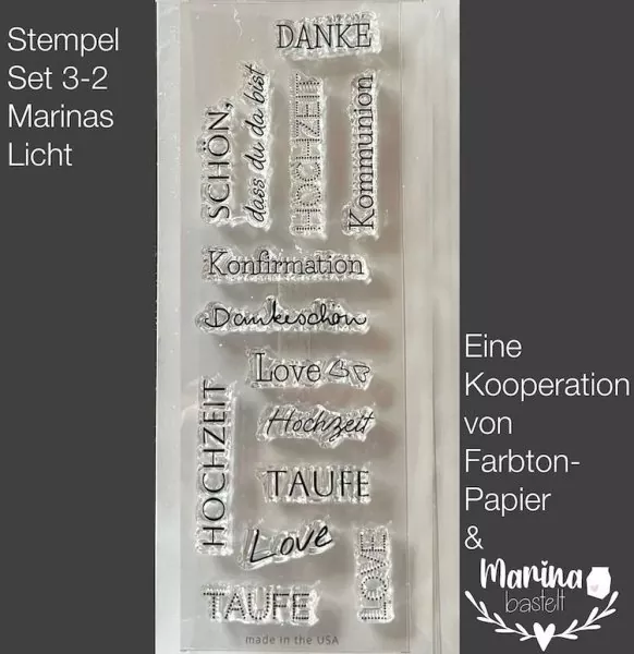 Clear Stamp Set Marina Licht 3-2 - FarbTon Papier