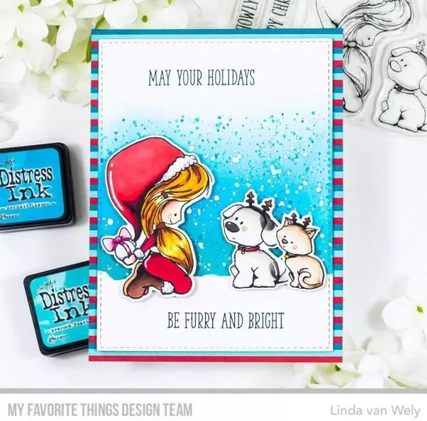 Furry and Bright Clear Stamps My Favorite Things Project 1