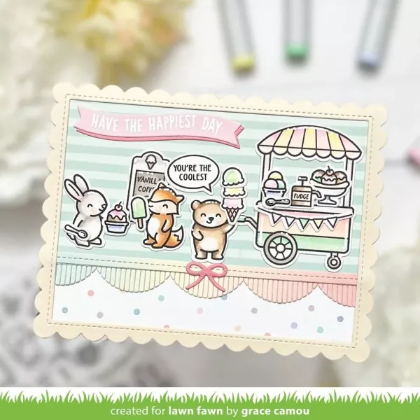 Treat Cart Clear Stamps Lawn Fawn 9