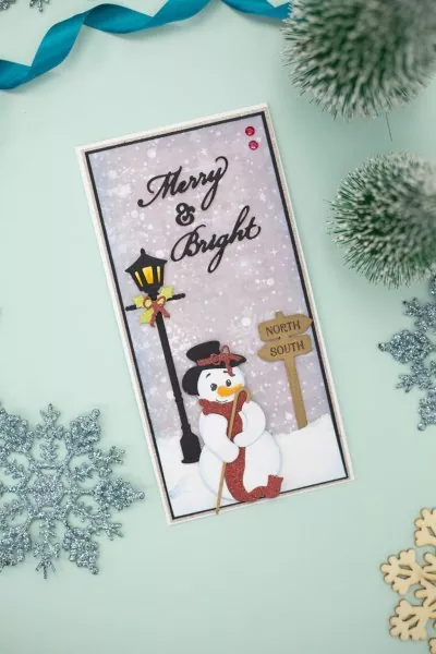 Seasonal Sentiments die set Vintage Snowman crafters companion 1