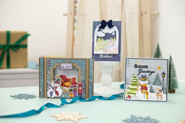 Crafters Companion Vintage Snowman 12"x12" inch paper pad 1
