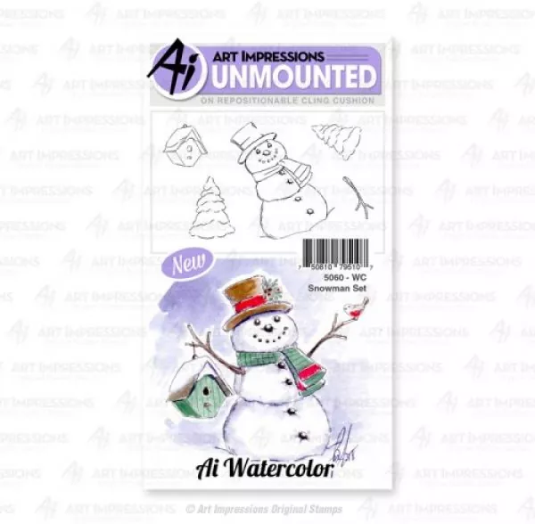 WC Snowman Set ArtImpressions Rubber Stamp Stempel 5060