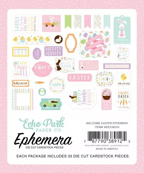 Welcome Easter Ephemera Die Cut Embellishment Echo Park Paper Co 2