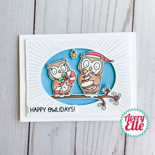 Happy Owlidays avery elle clear stamps 2