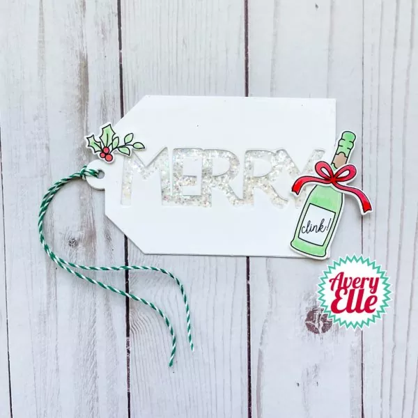 Prosecco-Ho-Ho avery elle clear stamps