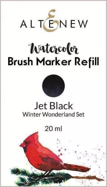 Jet Black Liquid Watercolor Brush Marker Refill Altenew 2