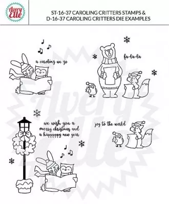 caroling critters avery elle clearstamps st3637 example