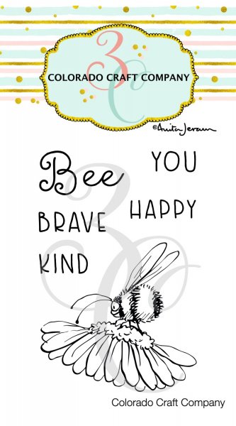 Bee You Mini Clear Stamps Colorado Craft Company by Anita Jeram