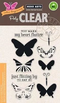 butterflies hero arts stamp CL944
