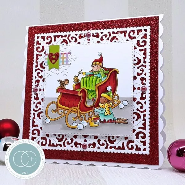 Made by Elves Sleigh Clear Stamps Craft Consortium 3