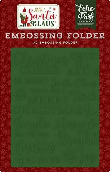 echo park embossing folder Christmas Cheer