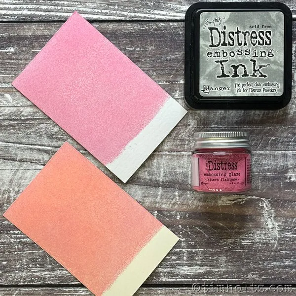 ranger distress embossing glaze Kitsch Flamingo tim holtz 2