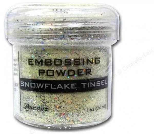 embossing powder ranger snowflake tinsel