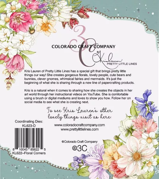 Floral Corners Clear Stamps Colorado Craft Company by Kris Lauren 1