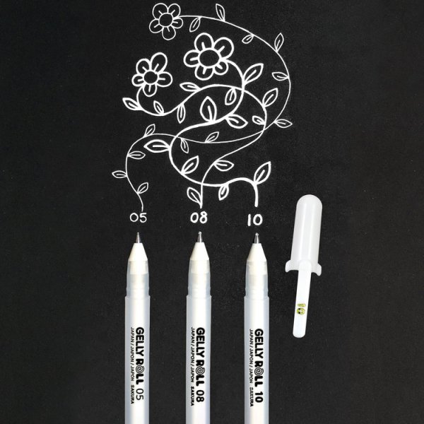 gelly roll sakura bright white set image