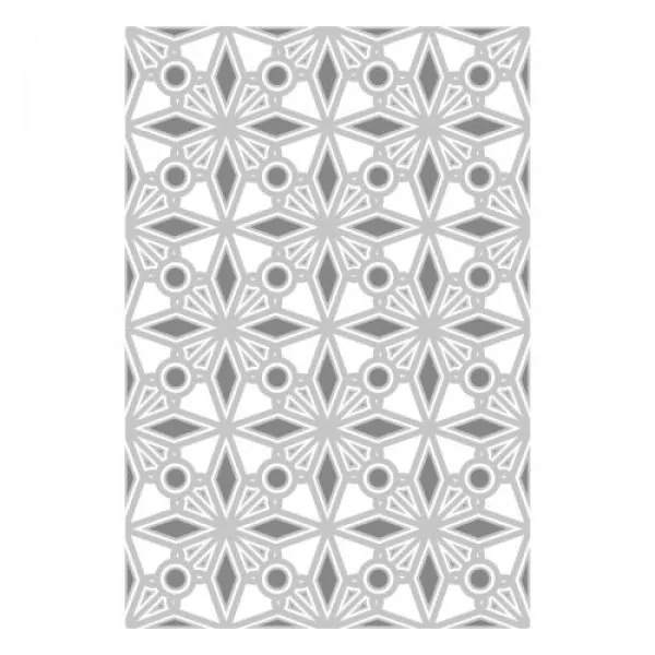 Geo Crystals Multi-level Texture Fades Embossing Folder by Sizzix 2