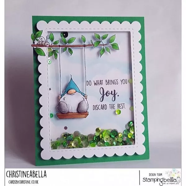 gnome on a swing stamping bella Rubber stamps eb657 project1