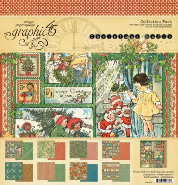 graphic 45 christmas magic 12x12 inch collection p