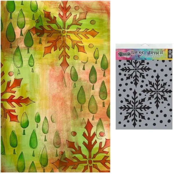 Dylusions Tree Border Large Stencil Ranger 3