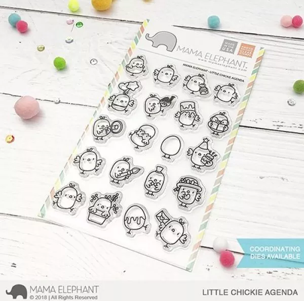 little chickie agenda mama elephant clear stamps stempel