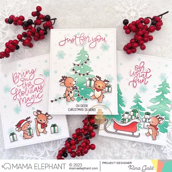 Holly's Reindeer Clear Stamps Mama Elephant 1