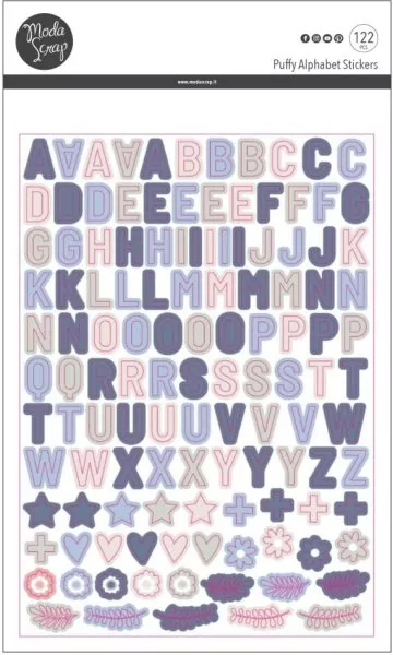 ModaScrap Winter Time Puffy Alphabet Stickers bag202066 Kopie
