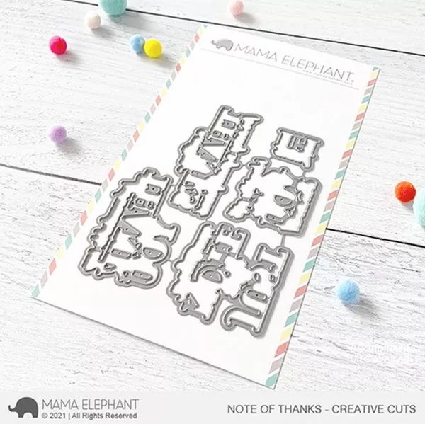 Note Of Thanks Dies Creative Cuts Mama Elephant