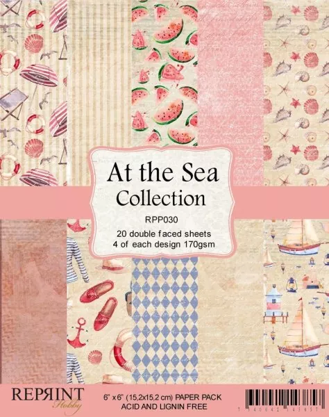 reprint at the sea collection 6x6 inch paper pack