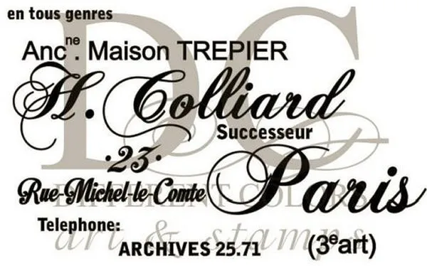 S 00423 different colors holzstempel h colliard paris