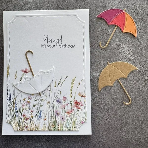 Simple and Basic Flower Umbrella dies 1