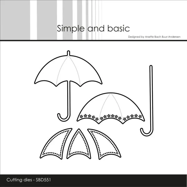 Simple and Basic Flower Umbrella dies