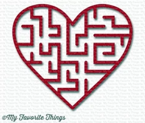 supply 3024 my favorite things heart maze shapes wild cherry