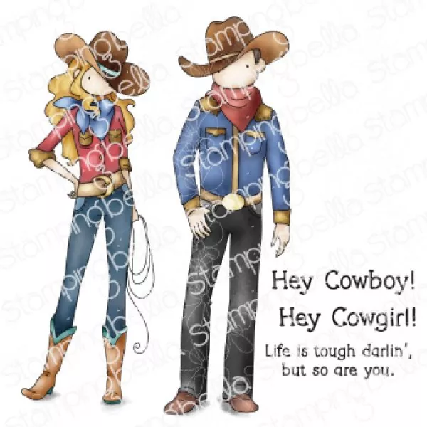 Stampingbella Uptown Cowboy Parents Rubber Stamps